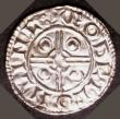 London Coins : A144 : Lot 1178 : Penny Cnut Pointed Helmet type S.1158 moneyer GODRIC ON LINCS GVF with a flan crack at 11 o'clo...