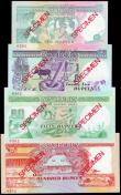 London Coins : A153 : Lot 413 : Seychelles (4) SPECIMENS No.0302, 10 rupees, 25 rupees, 50 rupees & 100 rupees, all issued 1989 ...