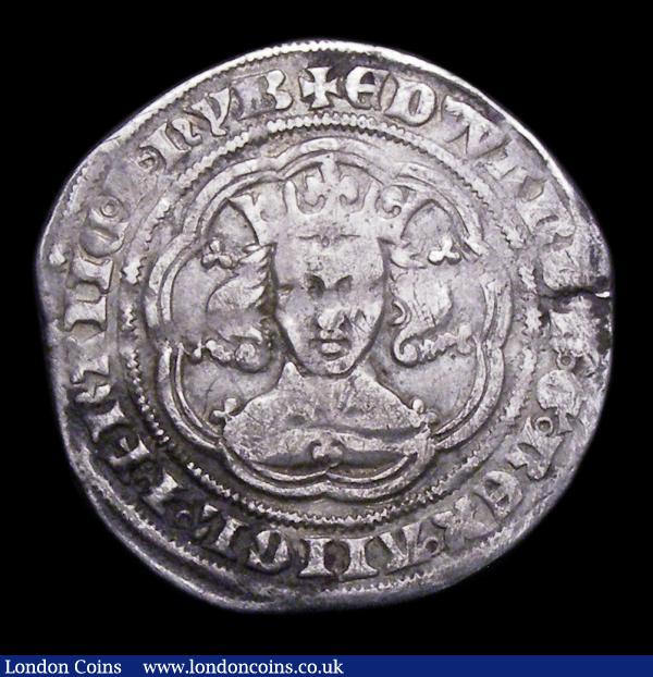 Groat Edward III Pre-Treaty period, York Mint S.1572 About Fine with a small edge crack, Ex-Ivan Buck Collection Spink Auction 5020 30/11/2005 Lot 64 (part) : Hammered Coins : Auction 156 : Lot 1701