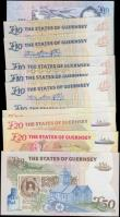 London Coins : A162 : Lot 260 : Guernsey (11), a collection of high grade LOW NUMBER notes, 50 Pounds issued 1994, signed Trestain, ...