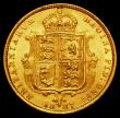 London Coins : A162 : Lot 483 : Half Sovereign 1887 Jubilee Head Imperfect J in J.E.B Marsh 478C GVF/NEF in a London Mint Office box...