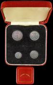 London Coins : A165 : Lot 3907 : Maundy Set 1891 ESC 2506, Bull 3549 NEF to GEF with some contact marks, the set with a colourful mat...