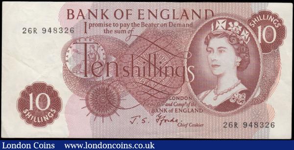 Ten Shillings Fforde B309 prefix 26R (first run) Creased Good VF-EF desirable thus : English Banknotes : Auction 165 : Lot 99