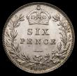 London Coins : A169 : Lot 1825 : Sixpence 1896 ESC 1766, Bull 3289, A mint example and almost fully lustrous, in an LCGS holder and g...