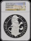 London Coins : A169 : Lot 472 : Five Hundred Pounds 2020 Queen's Beasts - The White Lion of Mortimer One Kilo of .999 Silver Pr...