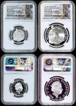 London Coins : A170 : Lot 476 : Britannia Silver Proof Set 2016 a 5-coin set Standing Britannia issues, comprising Two Pounds 2016 O...
