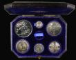 London Coins : A175 : Lot 163 : 1887 Golden Jubilee Currency Set contained in a black box with 'JUBILEE COINAGE 1887' in g...