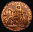 London Coins : A175 : Lot 764 : Halfpenny 18th Century Warwickshire - Lutwyche's undated (c.1797) Obverse: a figure of Justice ...