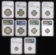 London Coins : A180 : Lot 1210 : Proof Set 1887 £5 to Silver Threepence (11 coins) NGC graded Five Pounds PF63 ULTRA CAMEO, Two...