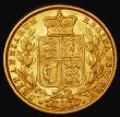 London Coins : A181 : Lot 2162 : Sovereign 1872S Shield Reverse, Marsh 70, S.3855, Good Fine/NVF