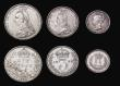 London Coins : A181 : Lot 2390 : Double Florin to Threehalfpence (6) comprising Double Florin 1889 ESC 398, Bull 2701 VG/Near Fine. H...
