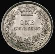 London Coins : A182 : Lot 2972 : Shilling 1873 ESC 1325, Bull 3043, Die Number 6, UNC and lustrous, in an LCGS holder and graded LCGS...