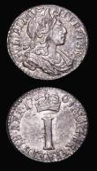 London Coins : A183 : Lot 1989 : Maundy Pennies (2) 1698 ESC 2307, Bull 1326 VF/Near VF on a slightly mis-shaped flan, 1701 ESC 2314,...