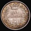 London Coins : A183 : Lot 2111 : Shilling 1877 ESC 1329, Bull 3047 Die Number 19 GEF and richly toned