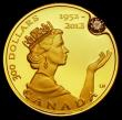 London Coins : A184 : Lot 715 : Canada 300 Dollars 2012 Queen Elizabeth II Diamond Jubilee .999 Gold Proof with inset diamond, 25mm ...