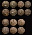 London Coins : A184 : Lot 812 : Halfpennies 18th Century (7) Kent - Hawkhurst 1794 DH30 Reverse: Kentish Horse in shield, GVF, Kent ...