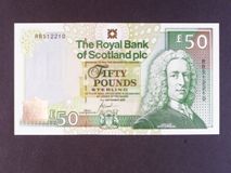 London Coins : A122 : Lot 602 : Scotland Royal Bank of Scotland Plc £50 dated 14th Sept.2005 special commemorative prefix RBS&...