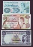 London Coins : A143 : Lot 152 : Falkland Islands £1 1974 Pick8b aU/UNC & £5 1983 Pick12 UNC, Solomon Islands $10 Pic...