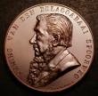 London Coins : A144 : Lot 830 : South Africa 1895 Medal, 43mm diameter in copper, Opening van den Delagoabaai Spoorweg 40.9 grammes ...