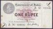 London Coins : A148 : Lot 257 : India 1 rupee dated 1917 series B/37 899806 with Gubbay signature, Pick1g, this series with the B pr...