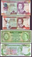 London Coins : A150 : Lot 160 : Belize (4) QE2 portrait, $1 1976 Pick33c VF, $1 1980 Pick38a UNC, $20 2012 Pick72 and $50 2010 Pick7...