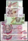 London Coins : A153 : Lot 457 : World Specimens (5) Congo Democratic Republic 50 cents 1997 Picks84s UNC and 1000F 2005 Picks101s UN...