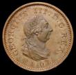 London Coins : A158 : Lot 1894 : Farthing 1806 Pattern Restrike in Bronzed copper, Obverse: King with long hair, Large raised K on sh...