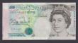 London Coins : A159 : Lot 1533 : ERROR 5 Pounds Kentfield B364 issued 1993 series AK64 439200, miscut with edge of another note visib...