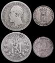 London Coins : A159 : Lot 3322 : Norway (2) 50 Ore 1888 KM#356 Fine, 10 Ore 1911 KM#372 Fine, Egypt 5 Qirsh AH1293/5 (1879) GVF and l...