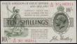 London Coins : A162 : Lot 105 : Bradbury Ten Shillings T20 issued 1918 red serial B/19 063914, No. with dash, (Pick350b), original E...