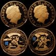 London Coins : A162 : Lot 419 : Countdown to the London Olympic Games, Five Pound Crowns (4) 2009 3-Year Countdown Gold Proof S.4920...