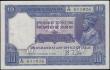 London Coins : A163 : Lot 1479 : India Government 10 Rupees issued 1917 - 1930 series K/73 611826, portrait King George V at right, s...
