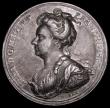 London Coins : A163 : Lot 44 : Battle of Blenheim 1704 34mm diameter in silver by J.Croker Eimer 409 Obverse:- Bust left, draped, A...