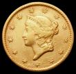 London Coins : A165 : Lot 3822 : USA Gold Dollar 1853 Breen 6025 Good Fine