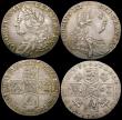 London Coins : A169 : Lot 2099 : Shillings (2) 1758 ESC 1213, Bull 1734 NVF, 1787 Hearts ESC 1225, Bull 2129 GVF the obverse with som...