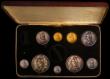 London Coins : A170 : Lot 458 : 1887 Victoria Golden Jubilee Gold and Silver Currency Set (9 coins) Sovereign and Half Sovereign alo...