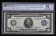 London Coins : A173 : Lot 221 : USA 20 Dollars Federal Reserve Note dated 1914 series D6052790A, signed Burke & McAdoo, blue sea...