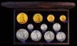 London Coins : A173 : Lot 598 : Victoria Golden Jubilee Currency Set 1887 Five Pounds to Threepence comprising Five Pounds 1887 S.38...