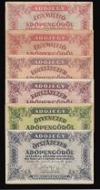 London Coins : A177 : Lot 120 : Hungary - Ministry of Finance 1946 issues (6) 50,000 Adopengo Pick 138a NVF, 50,000 Adopengo Pick 13...
