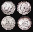 London Coins : A177 : Lot 1929 : Shillings (3) 1911 Full neck ESC 1420 Bull 3799, Davies 1792 dies 3A, UNC and lustrous with a hint o...