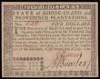 London Coins : A179 : Lot 222 : USA Rhode Islands and Providence Plantations Five Dollars July 1780 VF No. 648 in red