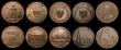 London Coins : A179 : Lot 823 : Halfpennies 18th Century Warwickshire (9)  County 1791 DH46 Obverse: Bust of Shakespeare left WARWIC...