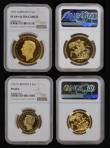 London Coins : A180 : Lot 1197 : Proof Set 1937 Gold Set (4 coins) in NGC holders comprising Five Pounds 1937 Proof, Marsh F40, S.407...