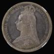 London Coins : A180 : Lot 1751 : Sixpence 1887 Jubilee Head Withdrawn type, J.E.B below truncation Proof ESC 1753, Bull 3269, in an N...