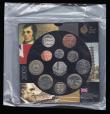 London Coins : A180 : Lot 483 : Royal Mint Year Set 2009 (11 coins) comprising Two Pounds (3) Darwin, Robert Burns and Standard issu...