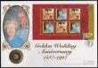 London Coins : A180 : Lot 661 : Guernsey Numismatic Cover 1997 Queen Elizabeth II and Prince Philip Golden Wedding Anniversary compr...