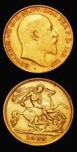 London Coins : A181 : Lot 1800 : Half Sovereigns (2) 1903 Marsh 506, S.3974A GVF with some edge knocks, 1908 Marsh 511 S.3974B NVF/Go...