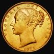 London Coins : A181 : Lot 2159 : Sovereign 1871S Shield Reverse, WW Raised on truncation, Marsh 69A, S.3855, Good Fine/VF