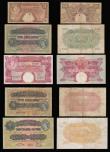 London Coins : A181 : Lot 244 : East Africa, East African Currency Board 5 Shillings 1.1.1955 Pick 33 VG and  Pick 37 (2) Near Fine ...