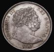 London Coins : A182 : Lot 2558 : Halfcrown 1817 Bull Head, S over I in PENSE, unlisted by the 1992 ESC, Bull lists as I over S (?) Bu...